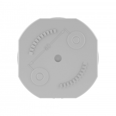 DKC Коробка ответвит. с 4 кабельными вводами д.20мм, IP44, д.65х35мм