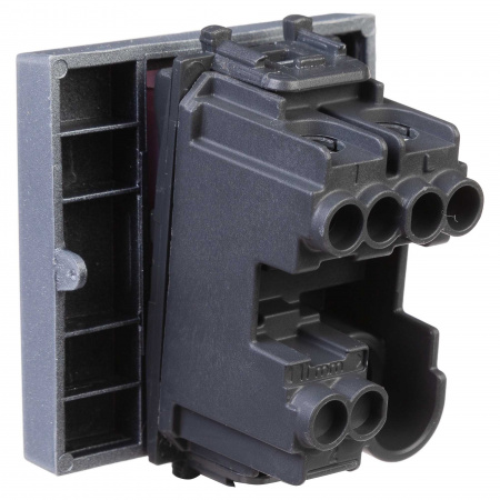 DKC Avanti Закаленная сталь Выключатель одноклавишный 2 модуля