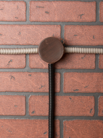 EKF PROxima Коробка распаячная КМР-040-038 с крышкой (65х40) 4 мембранных ввода тёмное дерево IP54