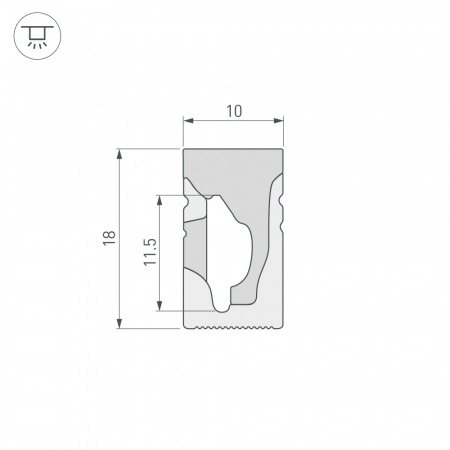 Arlight Силиконовый профиль WPH-FLEX-1018-SIDE-S10-5m WHITE (Силикон)