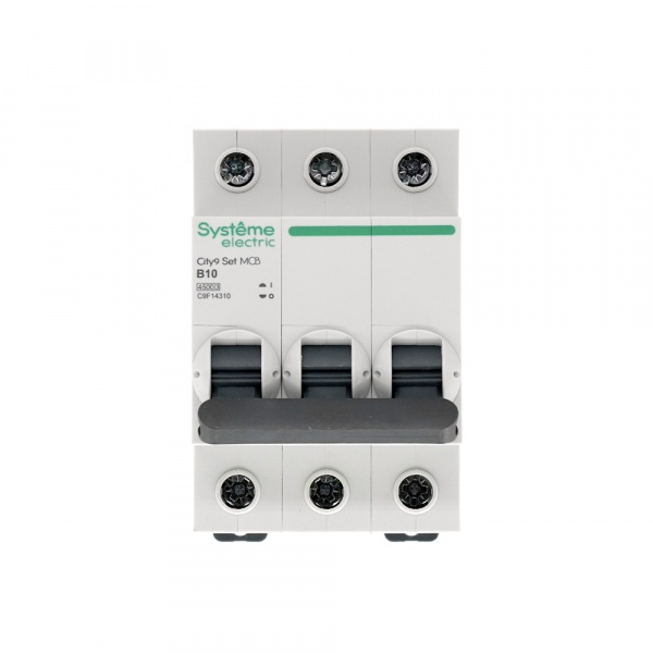 SE City9 Set Автоматический выключатель (АВ) B 10А 3P 4.5kA 400В
