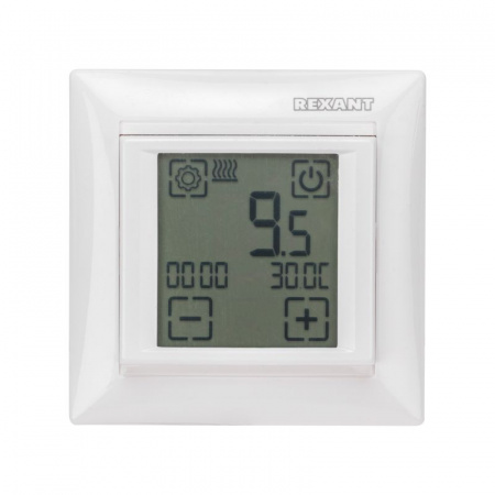 REXANT Терморегулятор сенсорный программируемый RX-421H,белый, совместим с Legrand серии Valena