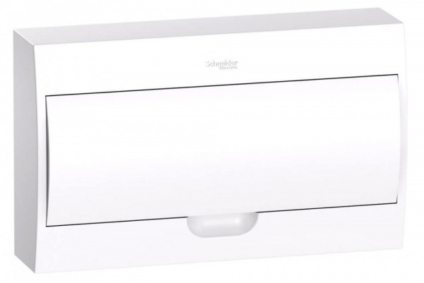 SE EASY 9 Корпус навесной с белой дверью 1ряд/18мод, IP40, IK07, 63А, 2 клеммы