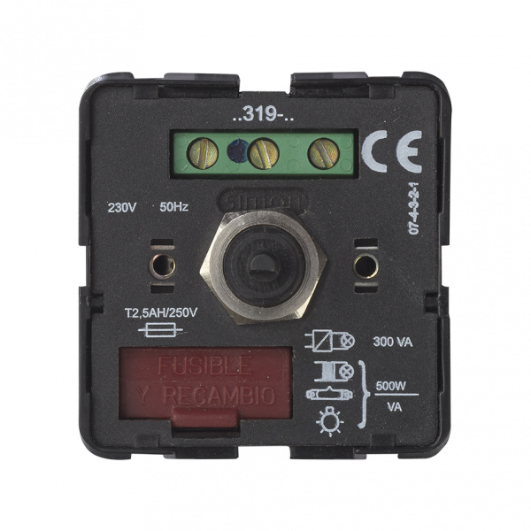 Simon 75 Мех Светорегулятор универсальный 40-500Вт 230В поворотный