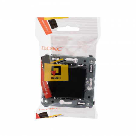 DKC Avanti Черный квадрат Кнопка одноклавишная