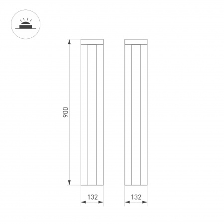 Arlight Светильник LGD-FLINT-BOLL-H900-18W Warm3000 (BK, 45 deg, 230V) (IP65 Металл, 3 года)