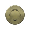 Лючок Surface 2 мод. (1 мод. 45х45 мм.), круглый, круглая крышка, античная латунь, IP44, (с уст. набором)