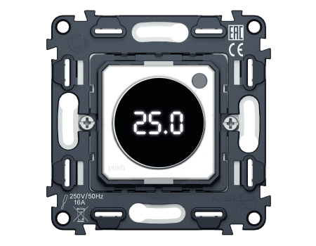 Механизм терморегулятора с цифровым дисплеем с датчиком для теплого пола 16A-250V QUANT (EXTRA CONTROL) VM1385