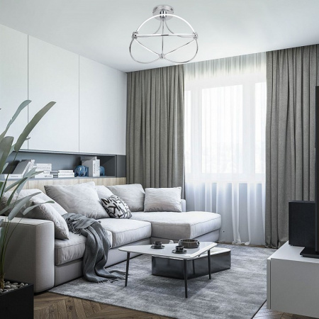 Умный потолочный светильник 90246/6 хром Eurosvet Petto