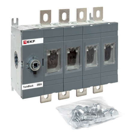 EKF Рубильник 250A 4P без рукоятки управления TwinBlock