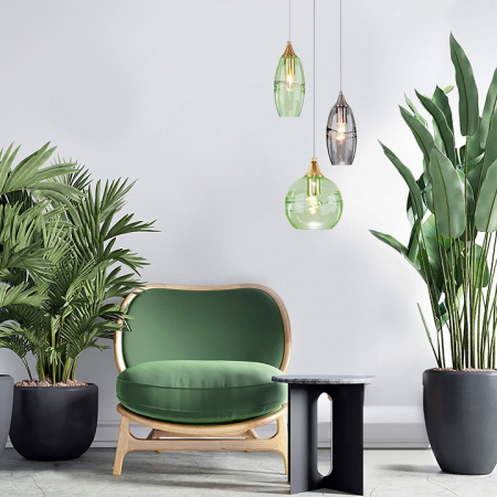 Подвесной светильник 50222/1 зеленый Eurosvet Lotus