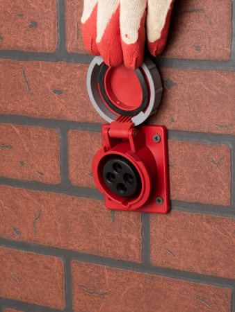 EKF PROxima Розетка стационарная внутренняя угловая 4142 3Р+РЕ 16А 380В IP67