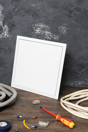 EKF Basic Люк ревизионный пластик с нажим. замком 300х300 (ШхВ внутр.)