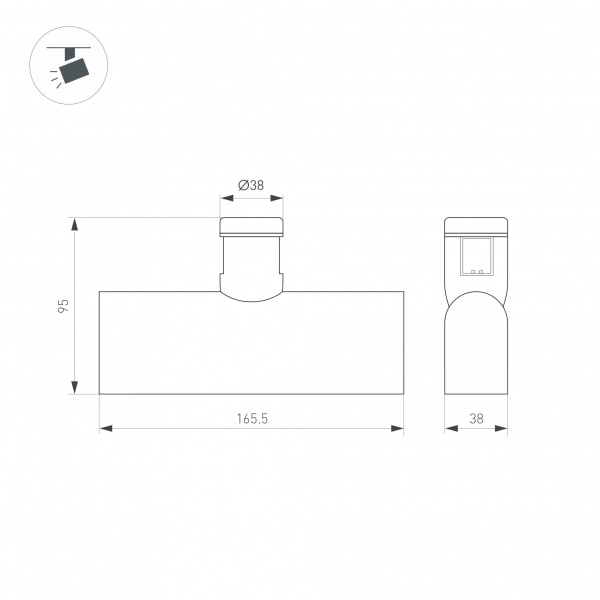Arlight Светильник ART-APRIORI-LASER-L165-8W Warm3000 (TN, 48 deg, 48V) (IP20 Металл, 3 года)