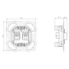 Donel Механизм розетки RJ11 + RJ45 (двойная) cat.3/6/ClassE-4/8, серия DB, DB14600