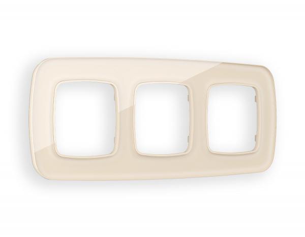 Рамка OMEGA Radian (Бежевый Стекло органическое) 3-ая OF320303