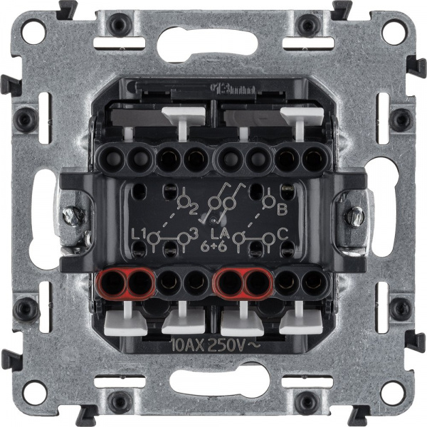 Legrand Valena LIFE DIY Алюм Переключатель 2-клавишный 10А 250В