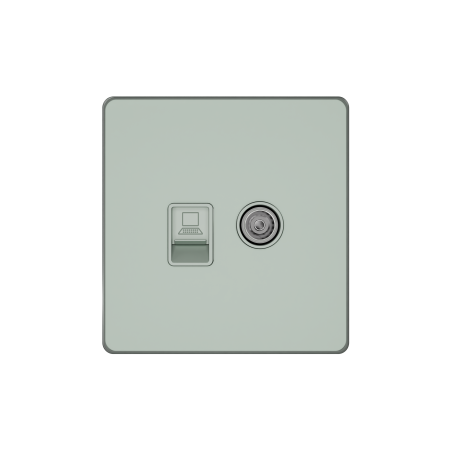 Systeme Electric Systeme Infinity Таежное утро Розетка информационная TV/FM и RJ-45 кат.5е