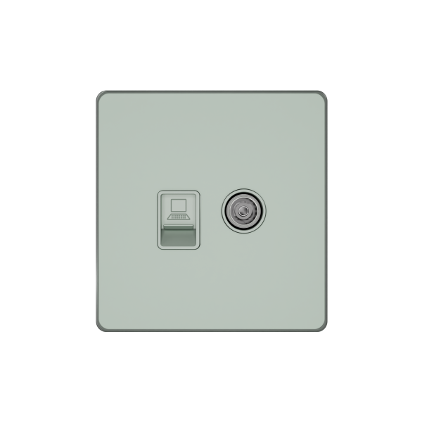 Systeme Electric Systeme Infinity Таежное утро Розетка информационная TV/FM и RJ-45 кат.5е