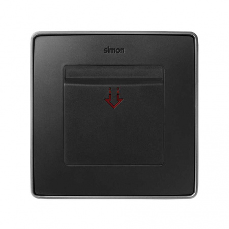 Simon 82 Графит Накладка на выключатель под карточку, S82,82Нат