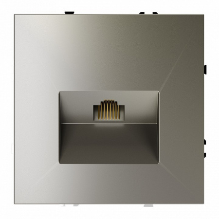 Розетка компьютерная встраиваемая VOLTUM S70 RJ45 кат.6, (шелк)