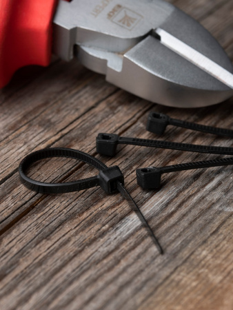 EKF Basic Хомут нейлоновый черный (2,5х120) (100шт.)