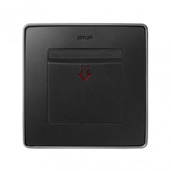 Simon 82 Графит Накладка на выключатель под карточку, S82,82Нат