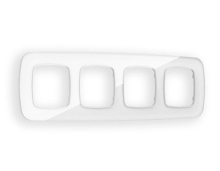 Рамка OMEGA Radian (Белый Стекло закаленное натуральное) 4-ая OF350104