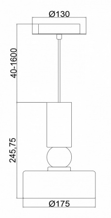 Подвесной светильник MOD030PL-01GR Maytoni Void