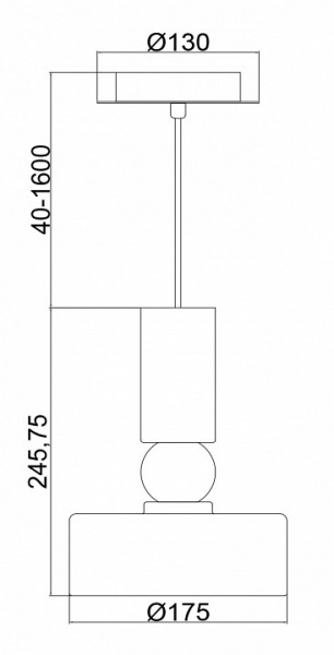 Подвесной светильник MOD030PL-01GR Maytoni Void