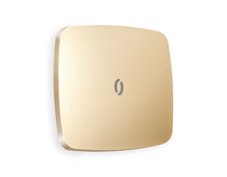 Лицевая панель OMEGA (Шампань) для 1-клавишных выключателей с подсветкой QUANT OP6020