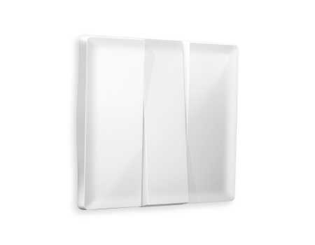 Лицевая панель ALFA (Белый глянец) для 3-клавишных выключателей QUANT AP1050