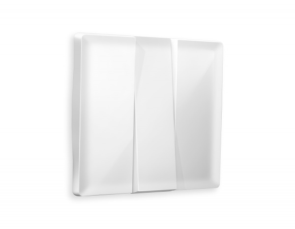 Лицевая панель ALFA (Белый глянец) для 3-клавишных выключателей QUANT AP1050