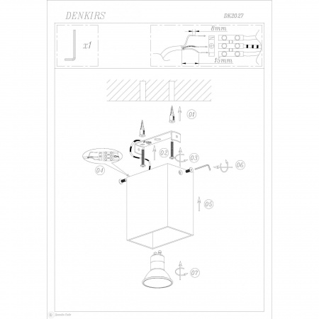 DK2027-OR Светильник накладной IP 20, 50 Вт, GU10, оранжевый, алюминий