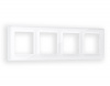 Рамка ALFA Platos (Белый Стекло органическое) 4-ая AF330104