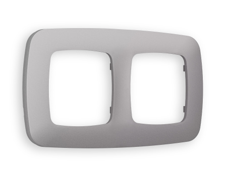 Рамка OMEGA Ecta (Сталь матовый) 2-ая OF140502