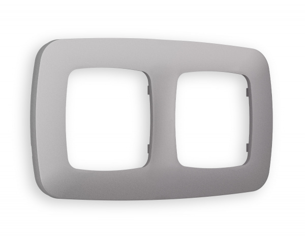 Рамка OMEGA Ecta (Сталь матовый) 2-ая OF140502