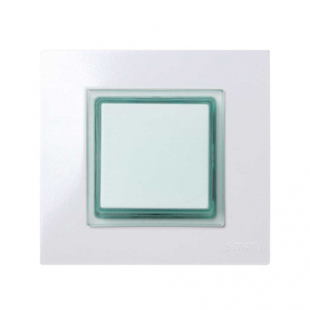 Simon 27 Play Зеленая прозрачная Накладка на выключатель, декоративная, сменная, широкая