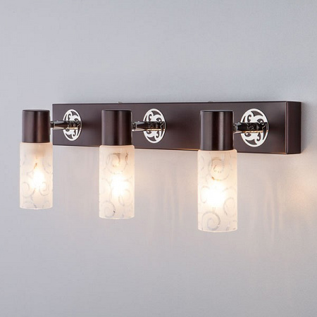 Бра со стеклянными плафонами 21130/3 хром / венге Eurosvet Astoria