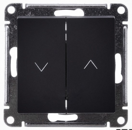 Systeme Electric AtlasDesign Базальт Выключатель 2-клавишный жалюзи, 10А, механизм