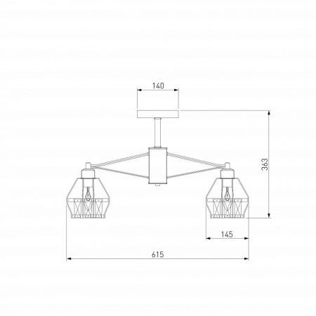 Потолочная люстра в стиле лофт 70075/5 черный Eurosvet Lord