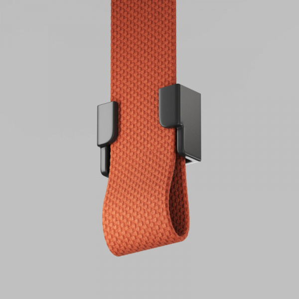 TR5519-BK Наконечник для трека-ремня Belty, серия Base с возможностью перегиба ремня, IP20, черный, пластик