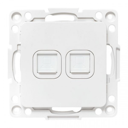 EKF PROxima Стокгольм Механизм розетки RJ-45 2-местной белый