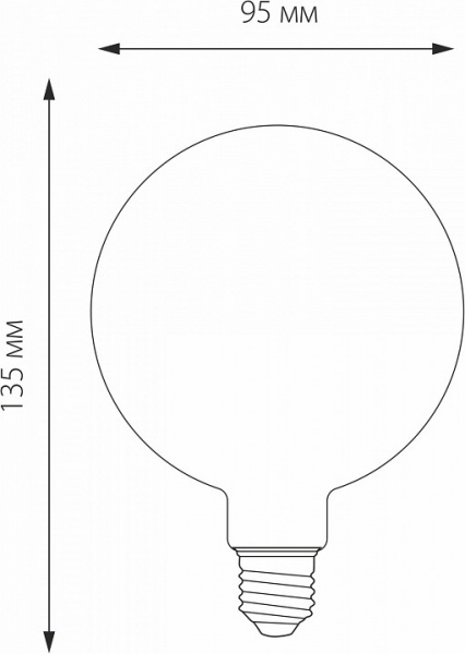 Филаментная светодиодная лампа G95 6W 3300K E27 BLE2704 Elektrostandard G95 F a048264