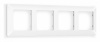 Рамка ALFA Line (Белый матовый) 4-ая AF110124