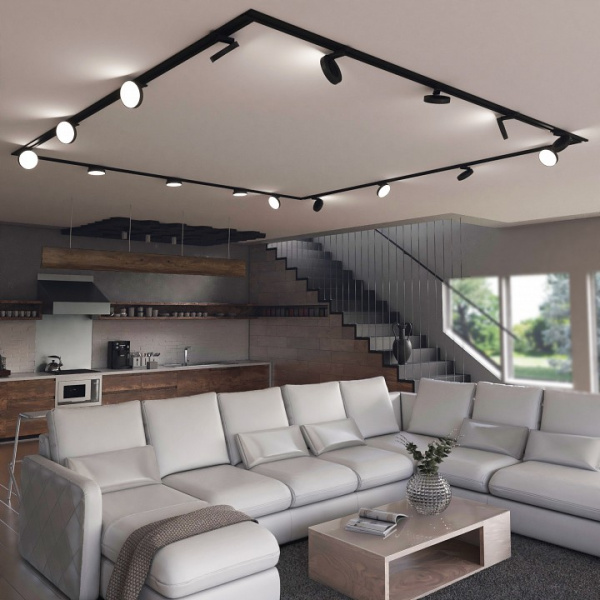 Трековый светодиодный светильник для однофазного шинопровода Pila Черный 12W 4200K 85078/01 Elektrostandard Pila a056103