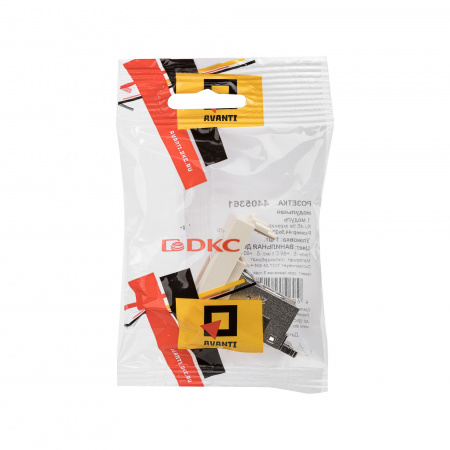 DKC Avanti Ванильная дымка Компьютерная розетка RJ-45  категория 5е экранированная 1 модуль