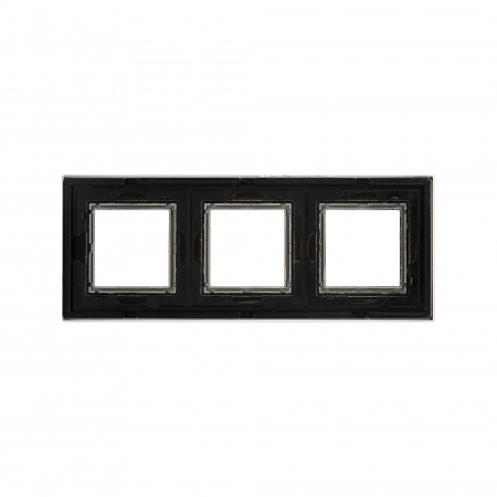 DKC Avanti Черный Стекло Рамка 6 модулей