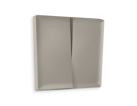 Лицевая панель ALFA (Серо-бежевый матовый) для 2-кл выключателей QUANT AP3630