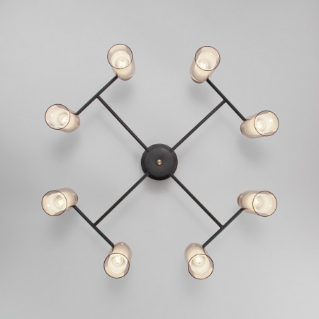 Потолочная люстра с плафонами 70115/8 черный Eurosvet Amado